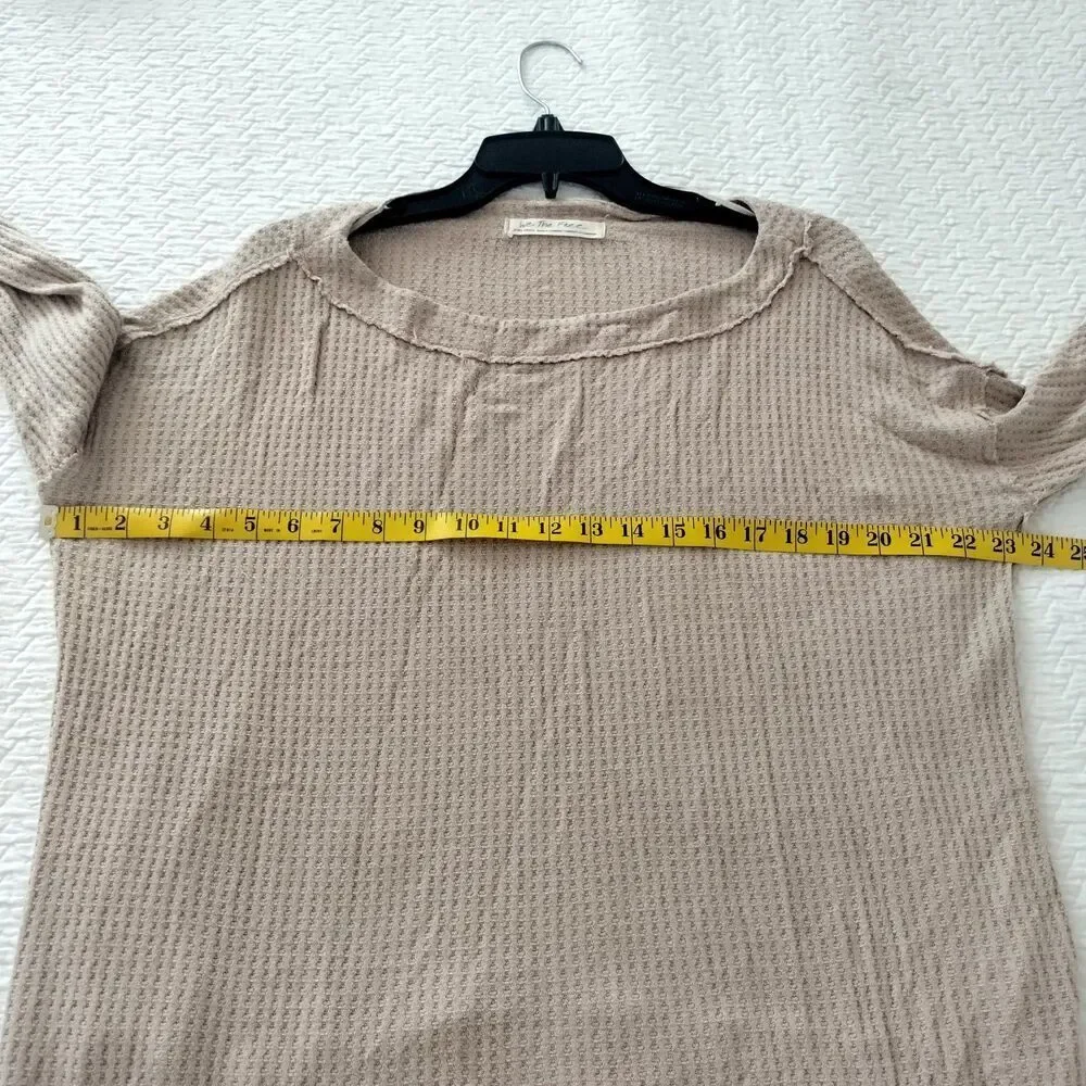 Free People We The Free North Shore Thermal Top Sand sz Xs